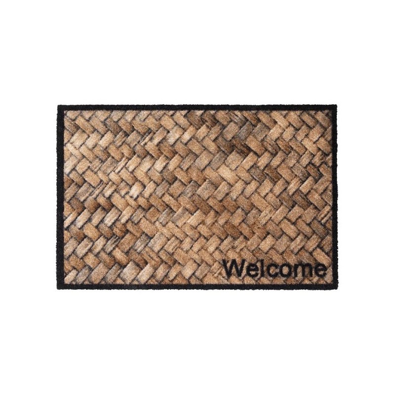 Paillasson Prestige Welcome imprimé osier Polyamide 50x75cm