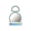 Miroir manuel/réglable en plastique normal et grossissant 3x, 23xØ15,5 cm