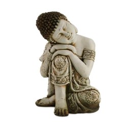 Dijk Natural Collections Statue de Bouddha 30x29x40cm gris clair