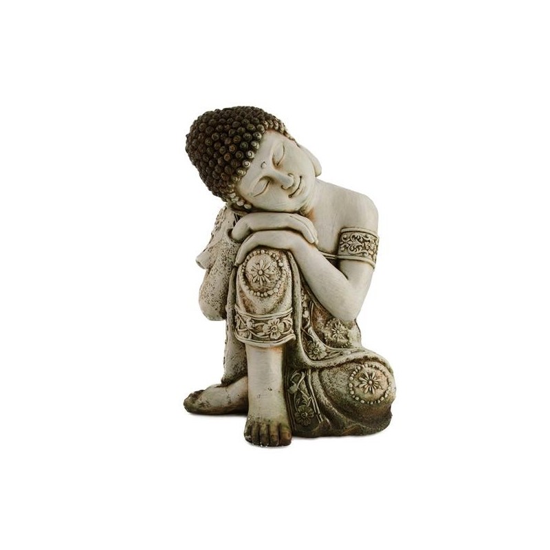 Dijk Natural Collections Beeld Boeddha 30x29x40cm licht grijs