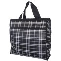 Sac shopping Nylon/polyester noir/blanc à carreaux 41x15xh39cm