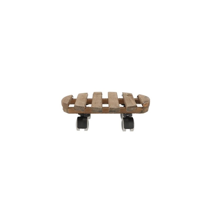 Esschert Design Plantentrolley bruin rond indoor Ø29cm