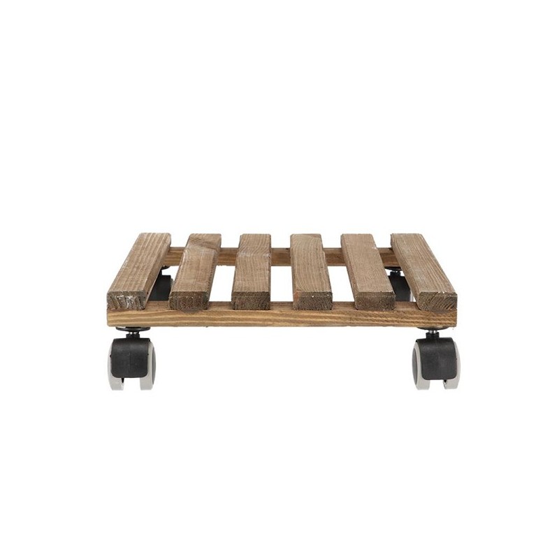 Esschert Design Plantentrolley bruin vierkant 29x29cm