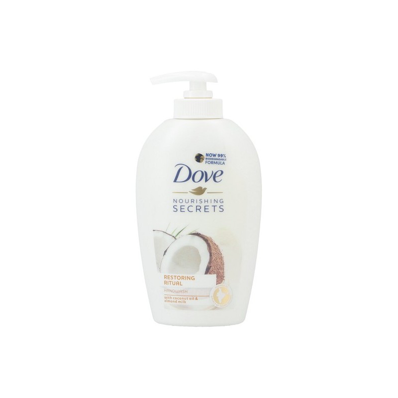 Pompe à savon pour les mains Dove à la noix de coco et à l'amande 250 ml