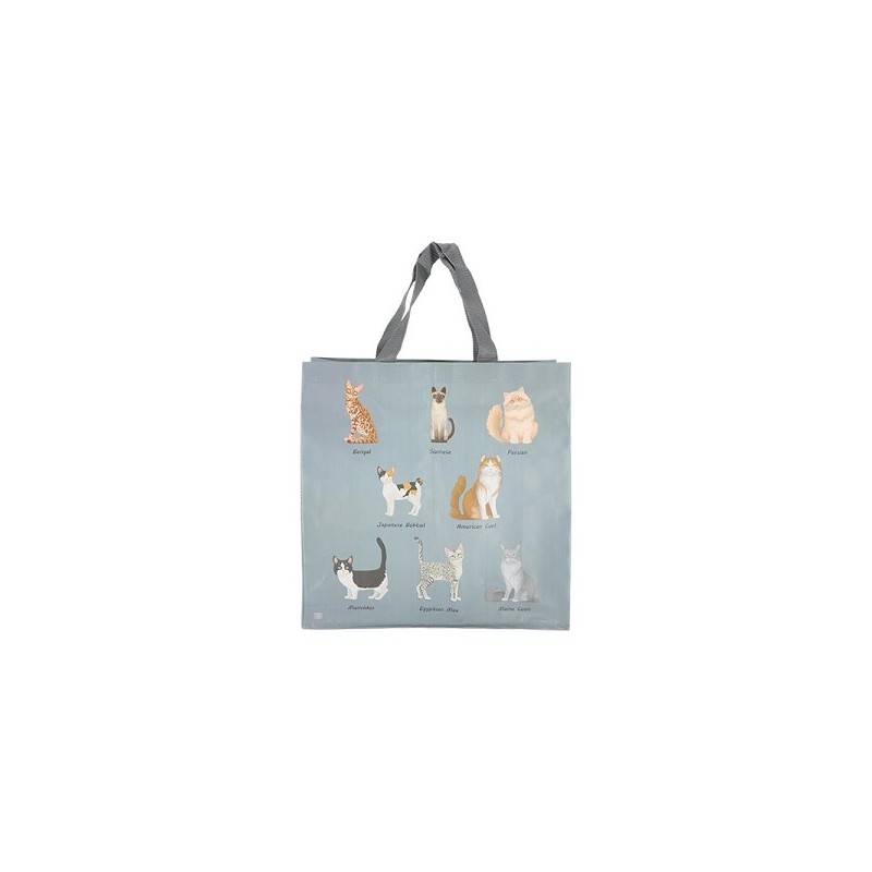Esschert design Boodschappentas kattenrassen 14,5x39,6xh40,7cm