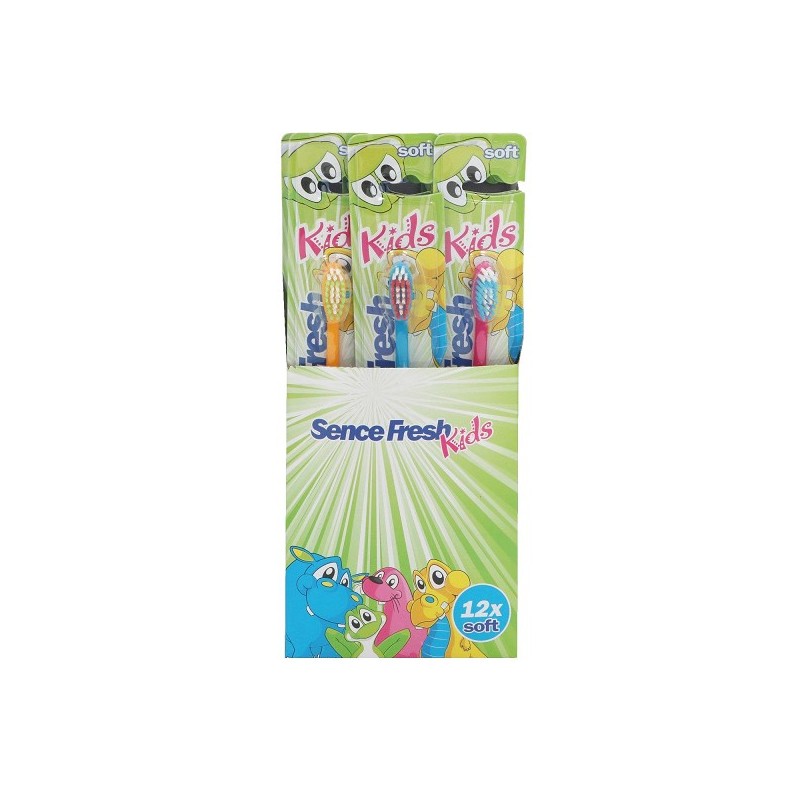 Sence Fresh brosses à dents Kids Soft Présentoir de 12 pièces