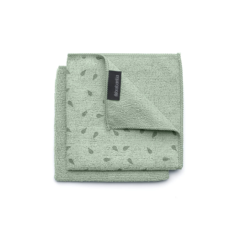 Brabantia Chiffons de nettoyage en microfibre 2 pièces 30x30cm Vert jade