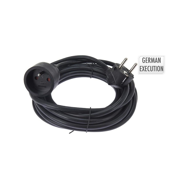 Verlengsnoer 5 meter zwart