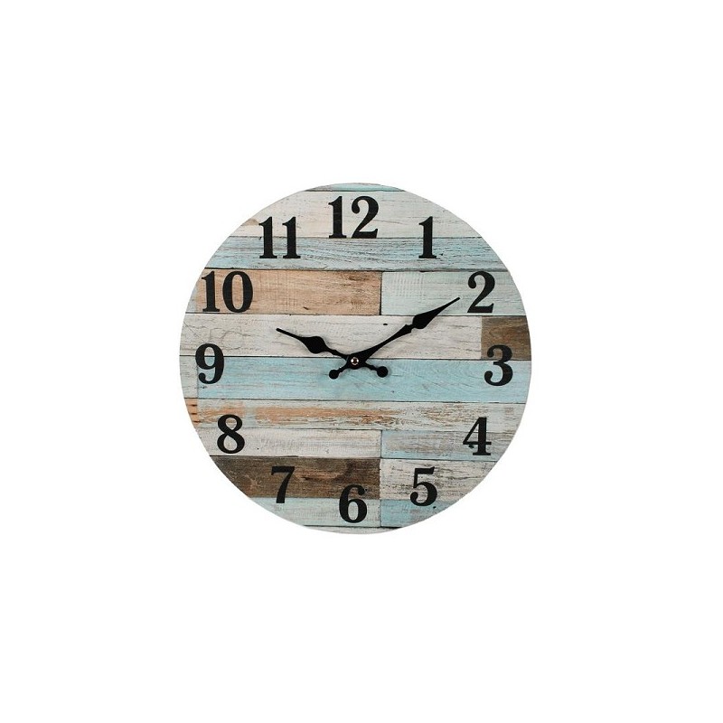 Horloge Rayée beachtime Ø34cm MDF