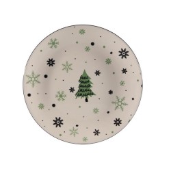 Assiette en porcelaine avec image de sapin de Noël Ø26,5cm