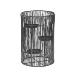 Lanterne Soll en métal pour 3 bougies chauffe-plat Ø20xh30cm