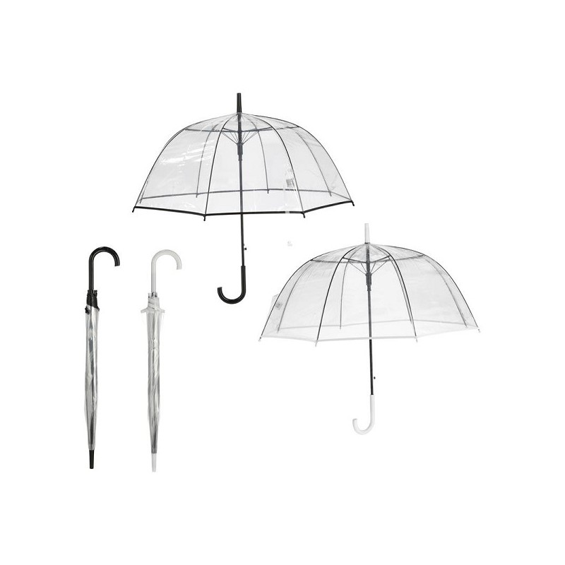 Paraplu transparant met witte rand Ø84cm