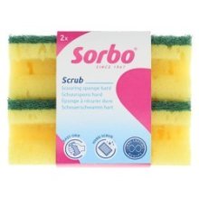 Sorbo Éponge de ponçage dure avec manche 11,5x6,5x4,5 lot de 2 pièces