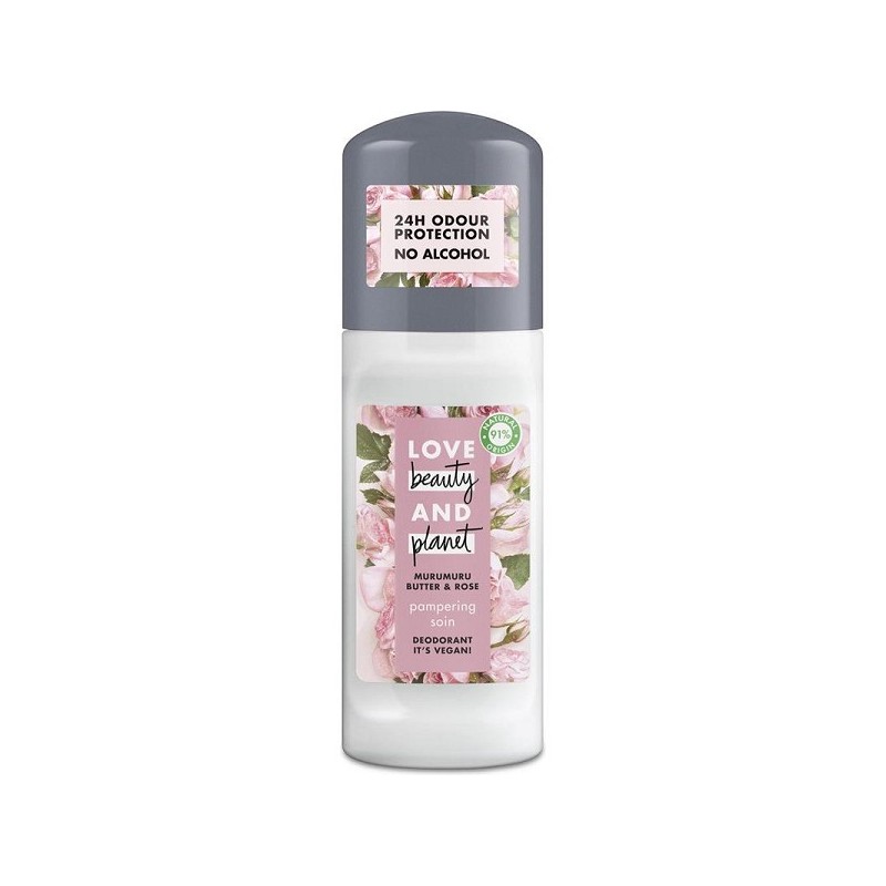 Love Beauty&Planet Deo Roll-On 50ml Murumuru Butter&Rose zonder alcohol