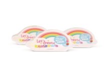 Badbruisbal Wolk met rainbow  kleuren swirl 110 gram