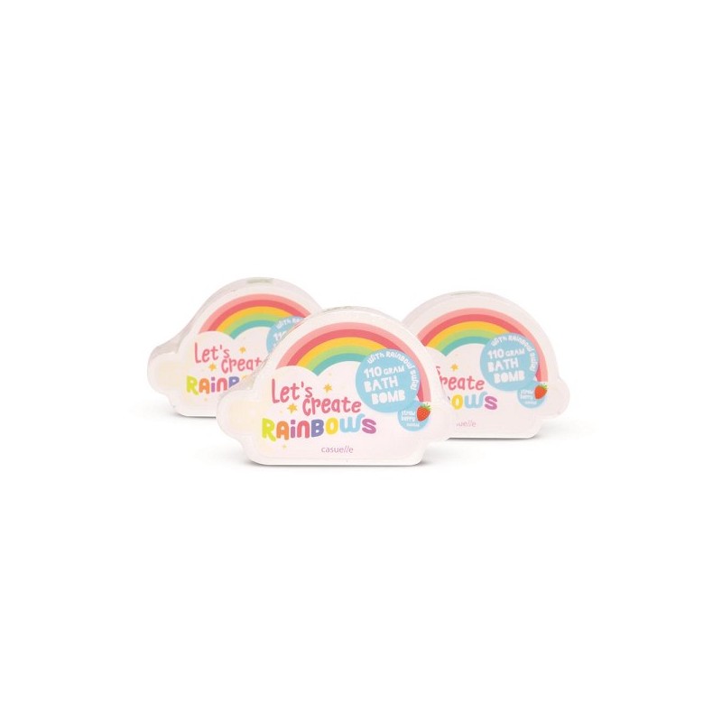 Badbruisbal Wolk met rainbow kleuren swirl 110 gram