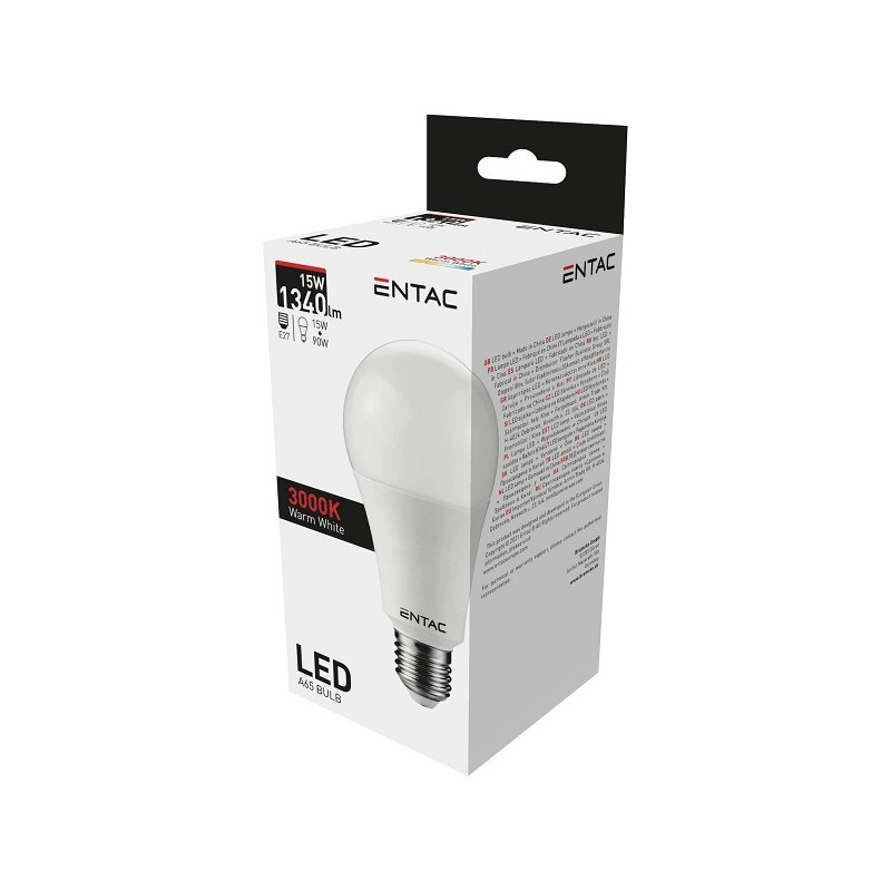 Ampoule LED Entac E27 15W 3000K WW 1340lm