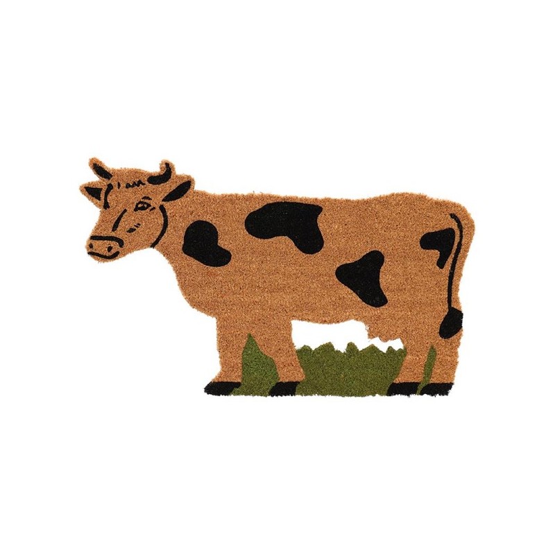 Esschert Design Paillasson vache en fibre de coco 74x45cm