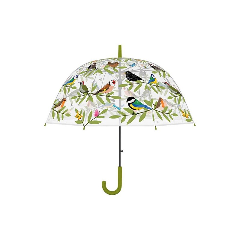 Esschert Design Parapluie club d'oiseaux transparent Ø83cm