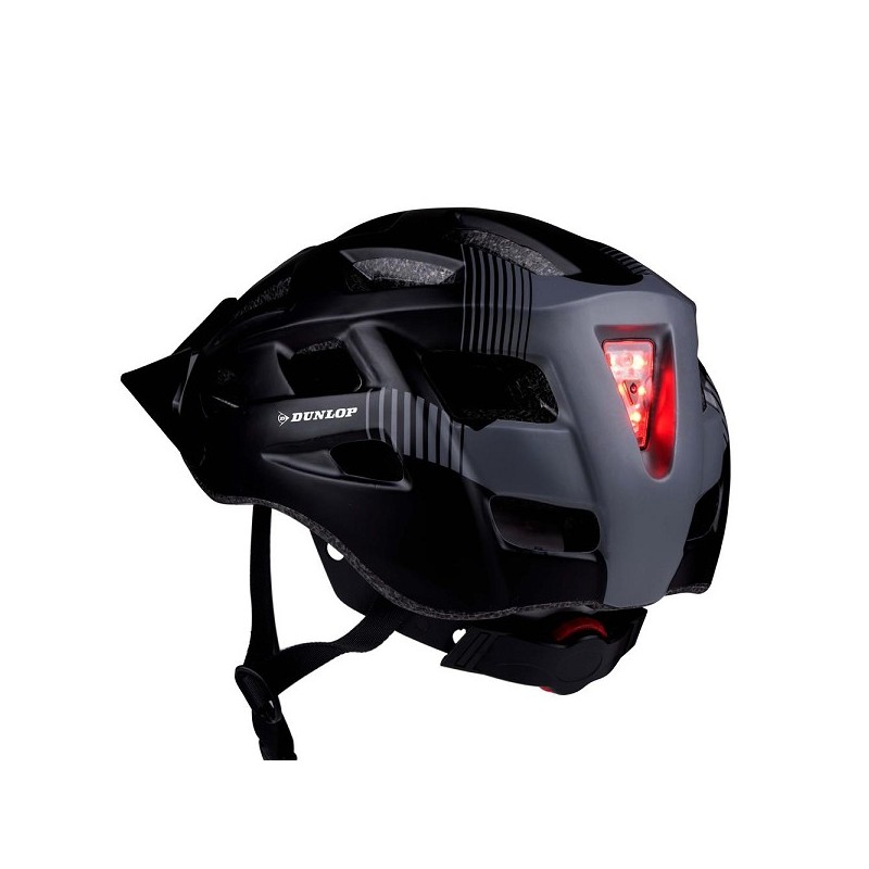 Dunlop Casque de vélo taille M avec visière et LED