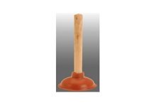 Gootsteenontstopper 40x13,5cm met houten steel