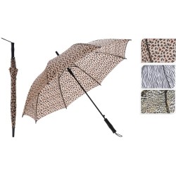 Parapluie imprimé léopard longueur 81cm diamètre 105cm