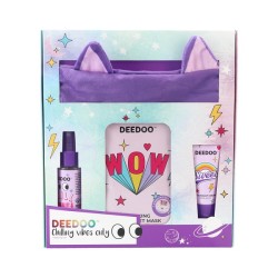 DeeDoo Teens Gift Set 4 pièces - masque de nuit - spray d'oreiller - masque visage - crème de nuit