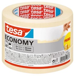 Tesa Painter's tape ECO lot de 3 pièces (2x 50mx30mm, 1x 50mx19mm)