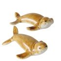 Boltze Home Beeld Robby de zeehond  bruin keramiek L10 x B7 X H3,5cm
