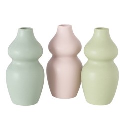 Boltze Home Vase Maruba H16cm Dia8cm -disponible en rose, menthe ou bleu clair