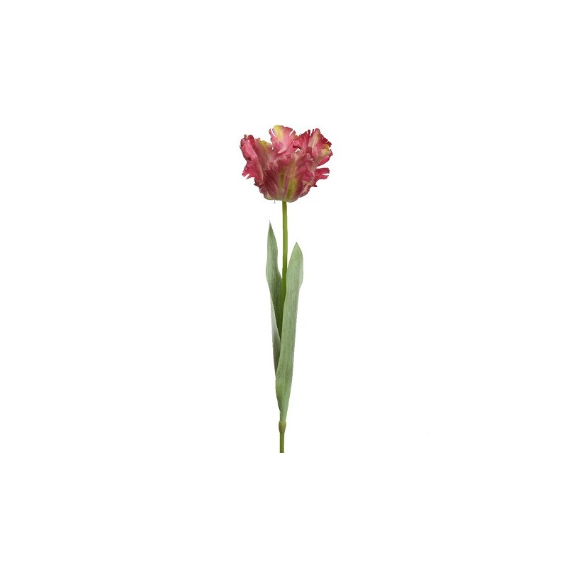 Decoris Tulp polyester L13-W10-H68cm Roze