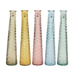 Vase Decoris en verre recyclé dia7-H32cm disponible en différentes couleurs pastel