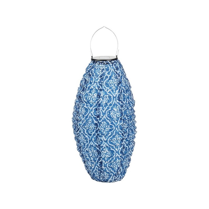 Solarlamp lampion ovaal vorm dia20x45cm 1 led warm wit