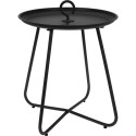 Table d'appoint ronde en métal Ø40xh46cm gris foncé mat