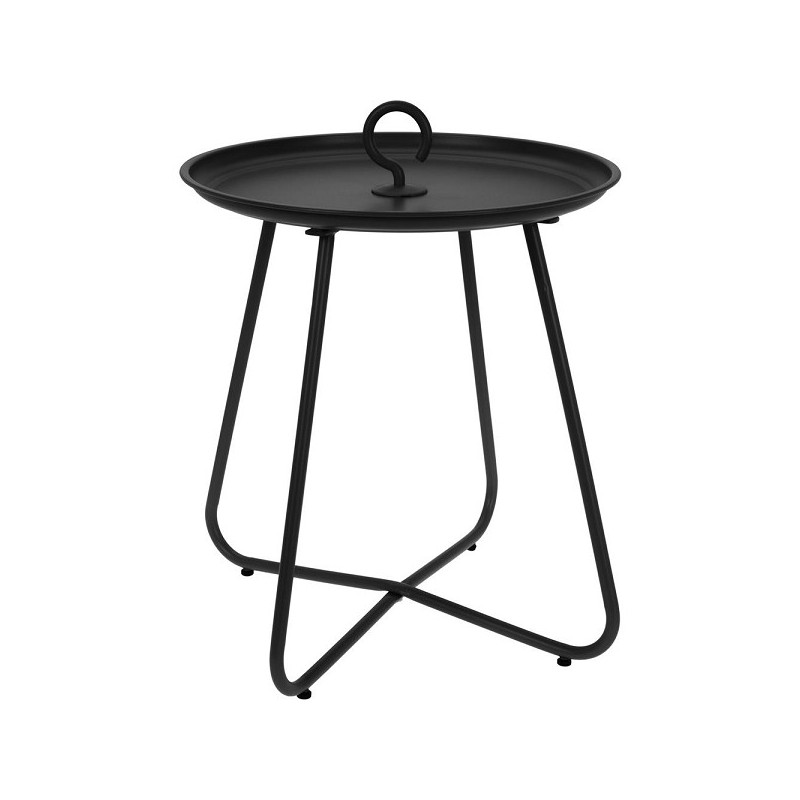 Table d'appoint ronde en métal Ø40xh46cm gris foncé mat