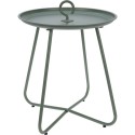 Table d'appoint ronde en métal Ø40xh46cm gris clair mat