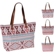 Sac de plage avec fermeture éclair 33x12xh30,5cm 3 modèles assortis