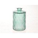 Vase Vinty verre avec relief Ø9xh15cm vert