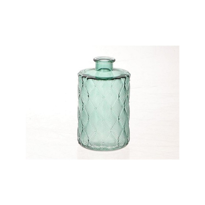 Vase Vinty verre avec relief Ø9xh15cm vert