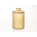 Vase Vinty verre avec relief Ø9xh15cm ocre