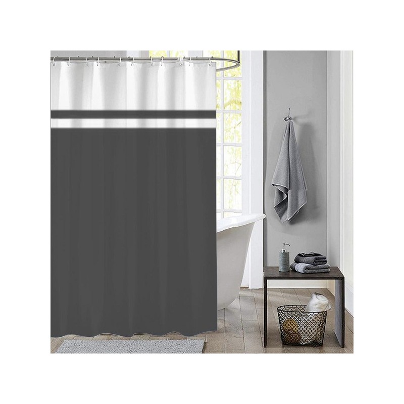 Dutch House Rideau de douche Simply anthracite 180x200cm 100% polyester