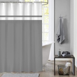 Dutch House Douchegordijn Simply grijs 180x200cm 100% polyester