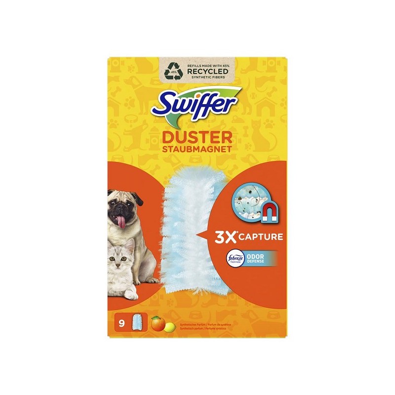 Recharge Swiffer Duster Dust magnet pets boîte de 9 pièces