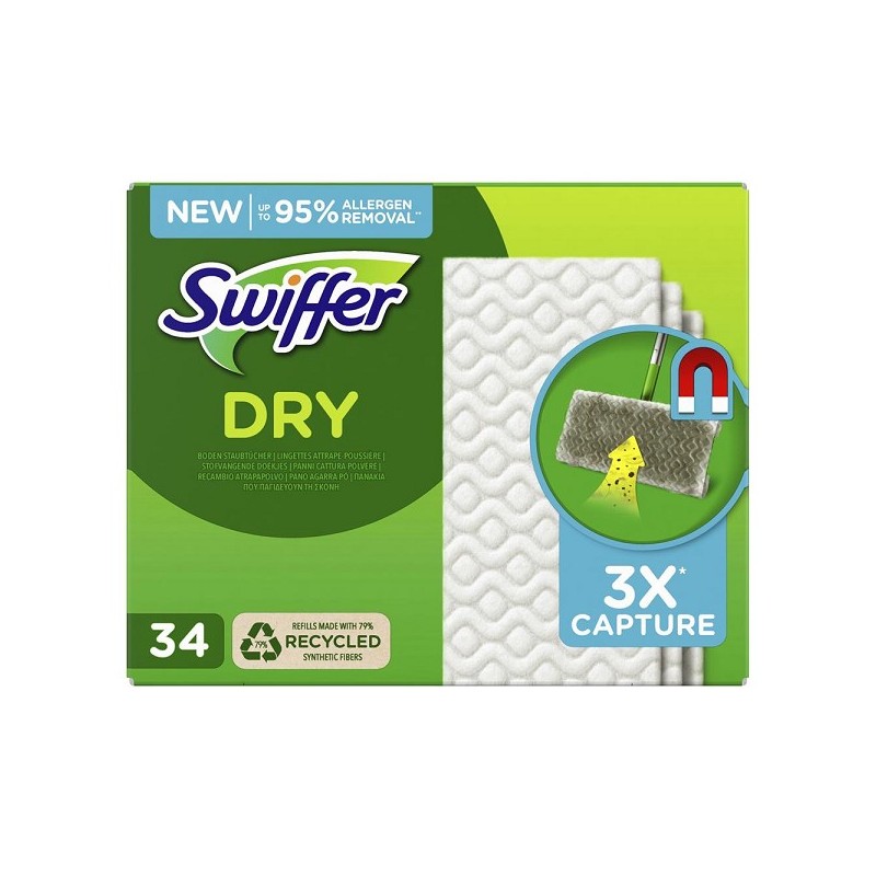 Recharge de lingettes Swiffer Dry Dust boîte de 34 pièces