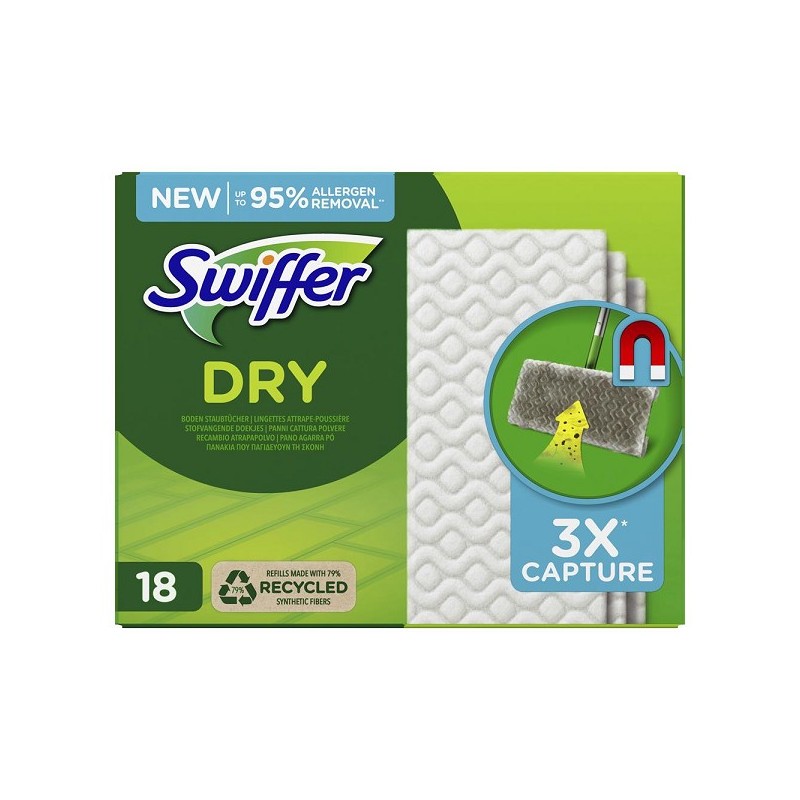 Recharge de lingettes Swiffer Dry Dust boîte de 18 pièces