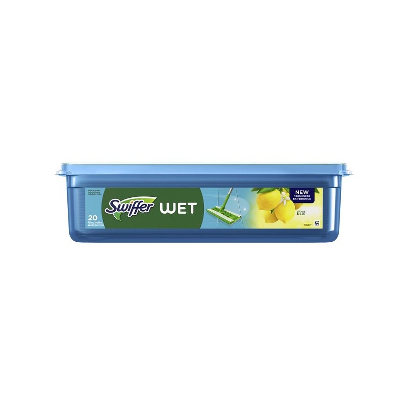 Lingettes humides pour sols Swiffer Wet Agrumes boîte de 20 pièces