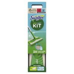 Kit de démarrage Swiffer Sweeper avec 8 lingettes sèches et 3 lingettes humides