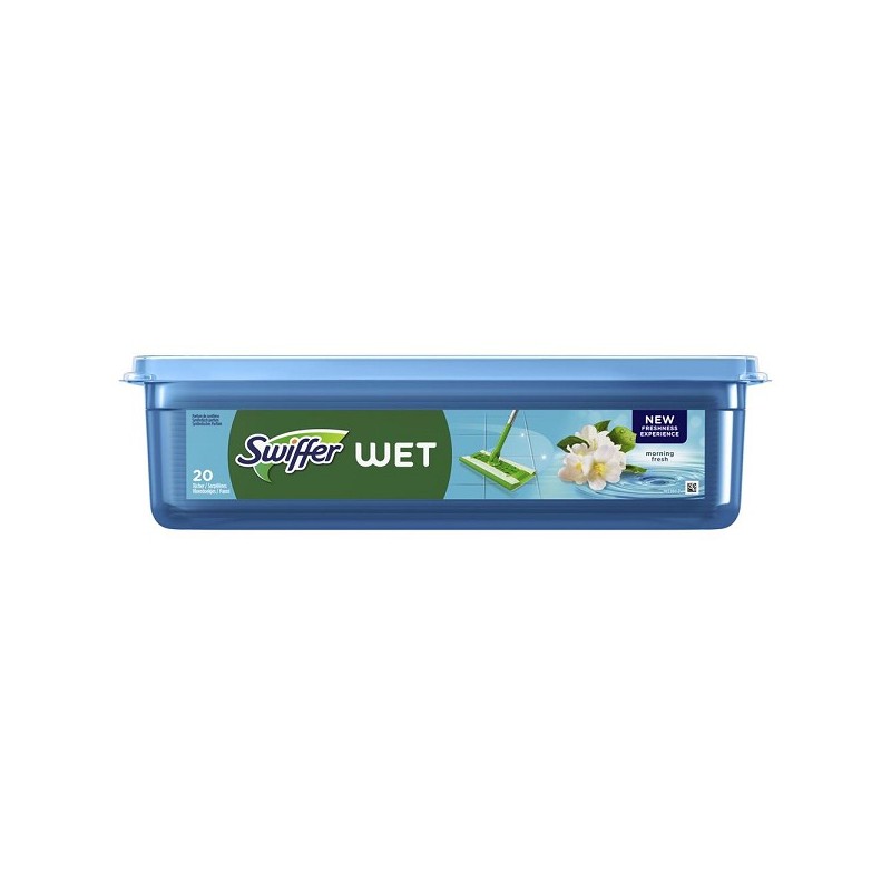 Lingettes humides pour sols Swiffer Wet parfum alpin boîte de 20 pièces