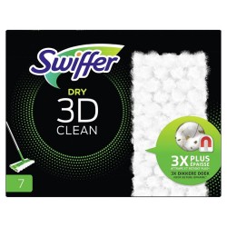 Recharge de lingettes anti-poussière Swiffer Dry 3D clean boîte de 7 pièces