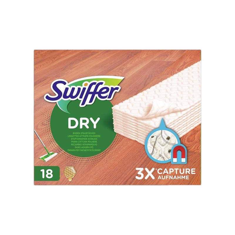 Swiffer Dry Dust lingettes parquet boîte de 18 pièces